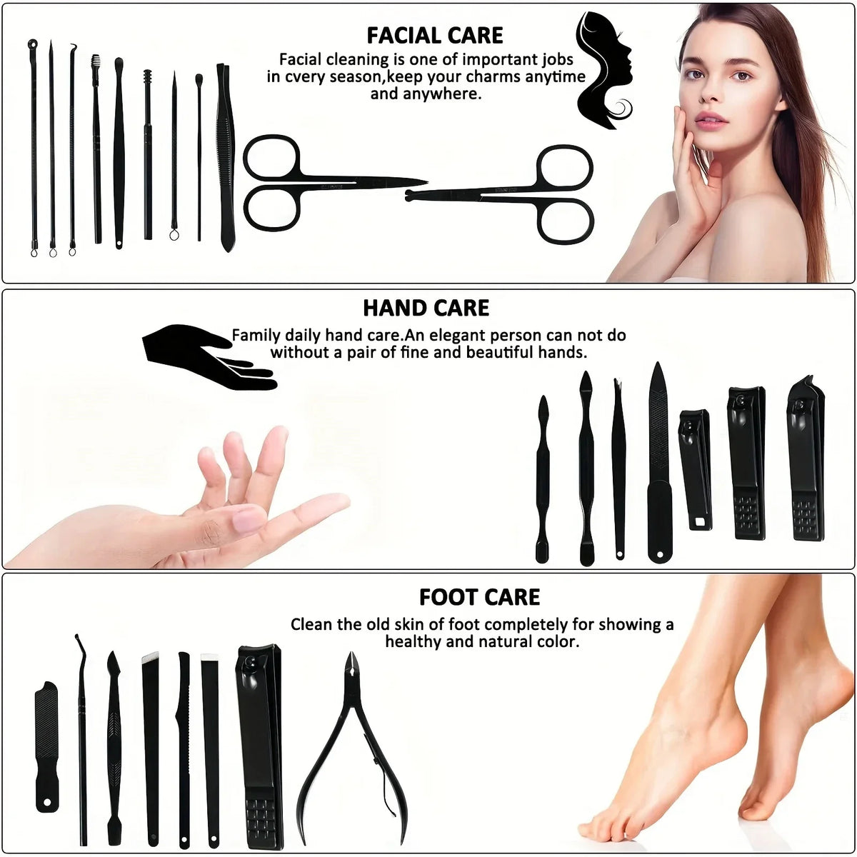 26-Piece Stainless Steel Nail Clipper Set – Portable Nail Art Kit