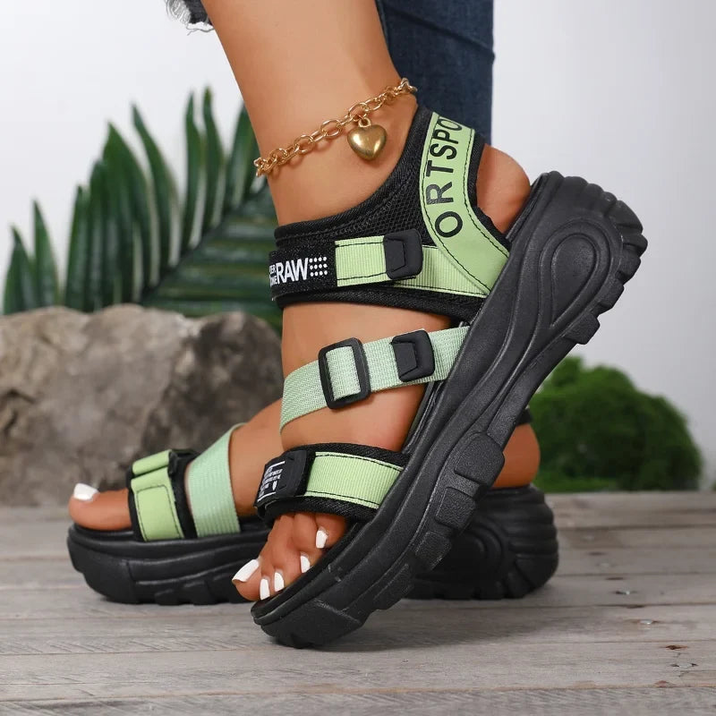 UXST Women's Platform Wedge Sandals – Plus Size Beach Shoes