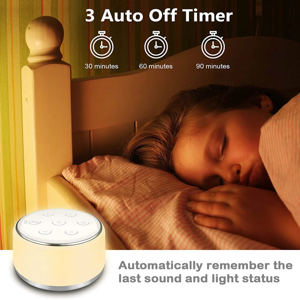 Desktop Sleep Sound Machine White Noise Baby Soother 7 Colors Night