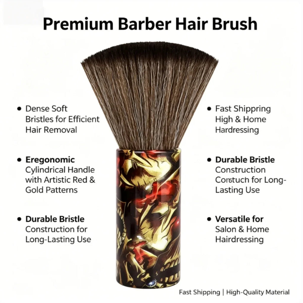 Premium Barber Neck Duster Brush | Soft Bristles for Salon