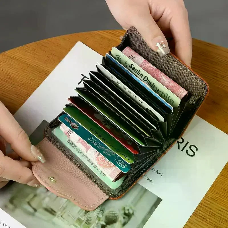 Elephant Accordion Card Wallet – Women's Slim Mini Purse