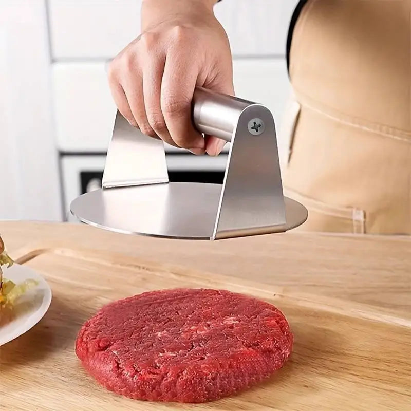 Stainless Steel Smash Burger Press – Round Patty Mold