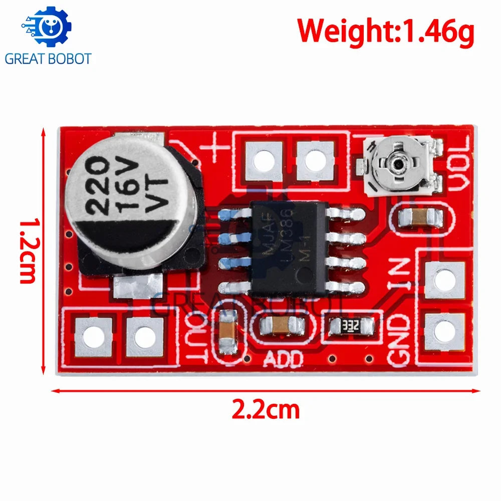 DC 5V–12V Electret Condenser Microphone Amplifier Board
