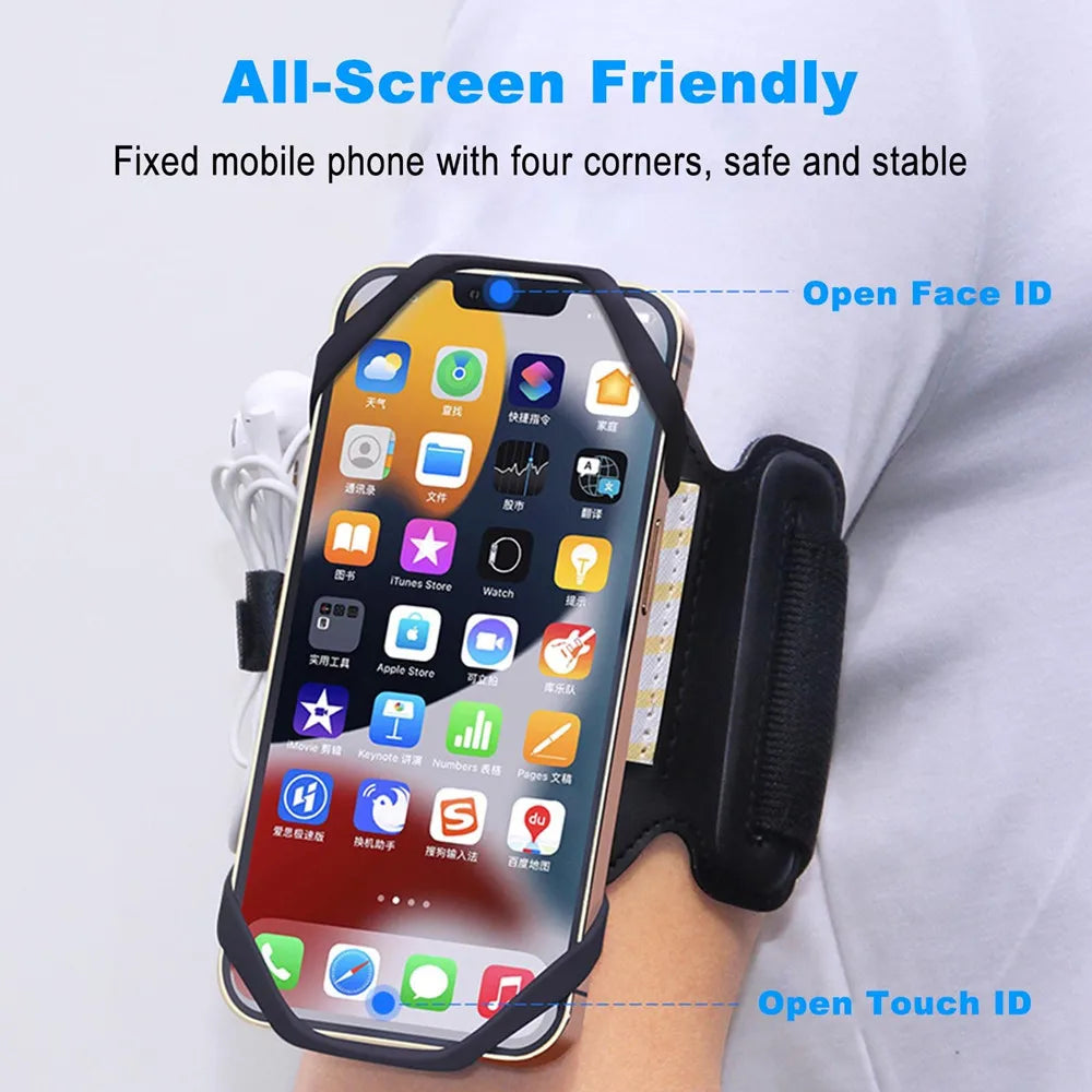 Running Armband Wristband Bracke 360 Rotatable Phone Holder Suitable