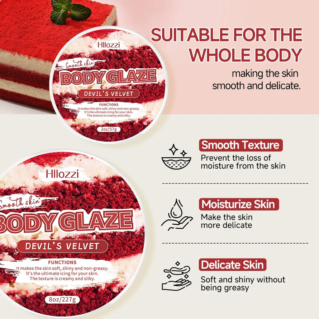 Red Velvet Body Glaze – Moisturizing Skin Tone Evening Cream