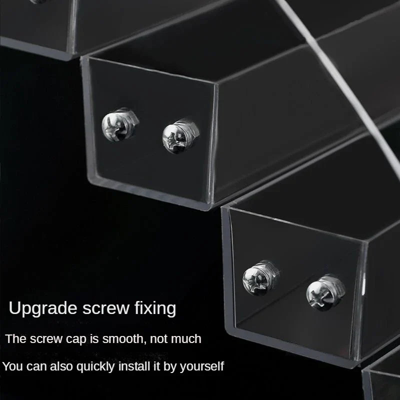 Acrylic Nail Polish Organizer – Clear Ladder Display Rack Stand