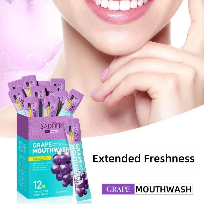 SADOER Grape Mouthwash 20 x 10ml – Fresh Breath Pods