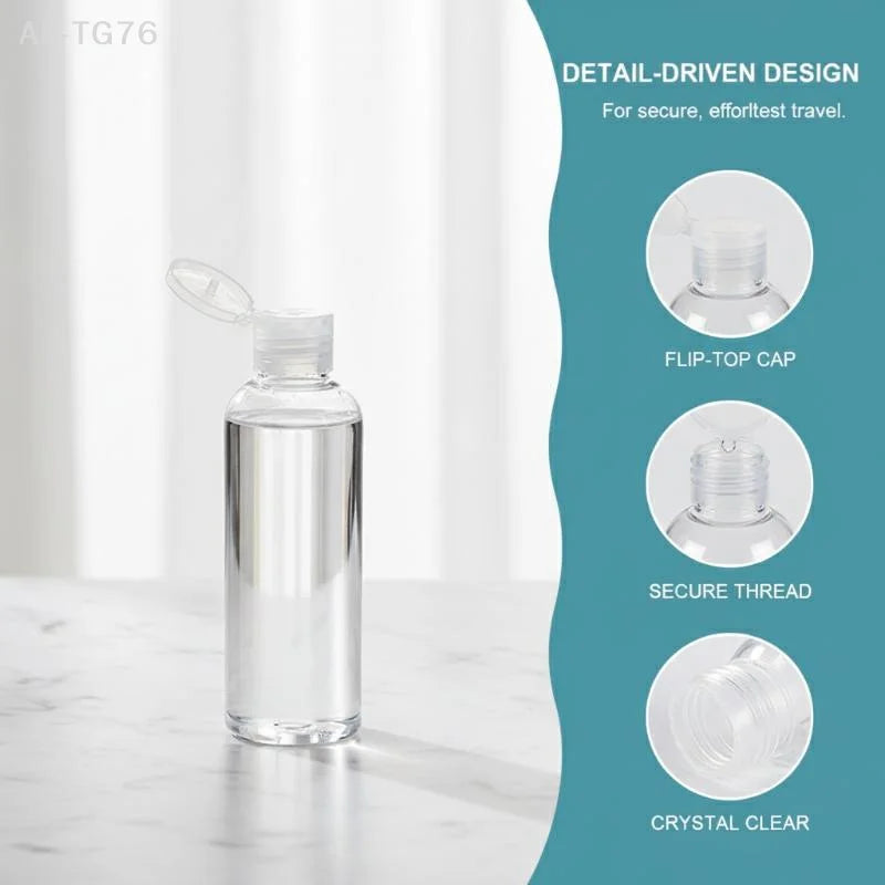 Empty Flip Cap PET Plastic Bottles 5ml–100ml | Travel Atomizer