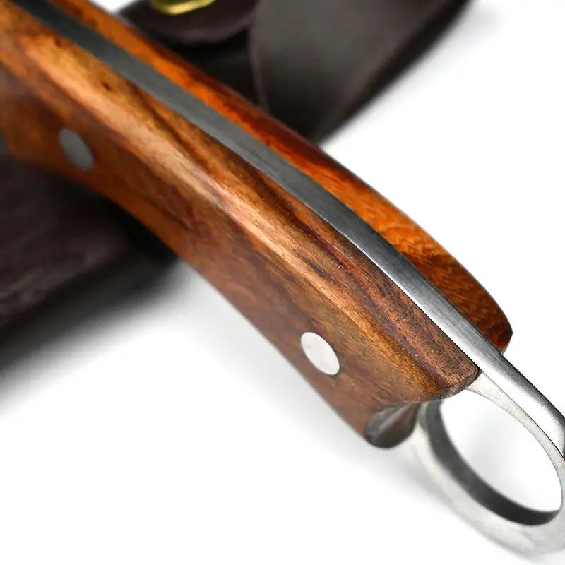 Hand-Forged Ring Knife – Stainless Steel Meat Cleaver