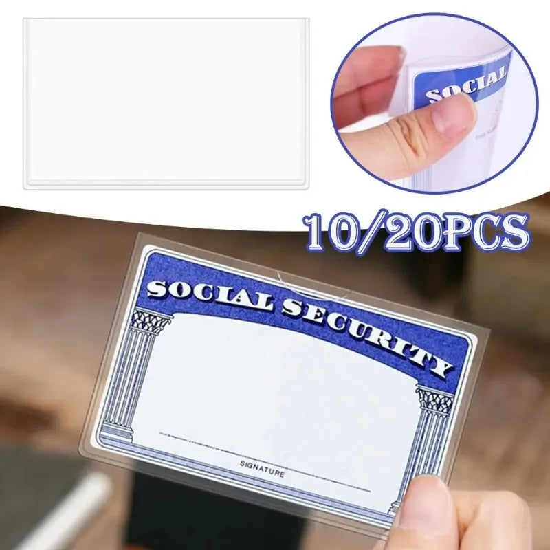 10-Pack Clear PVC Card Sleeves | Credit & ID Card Protectors