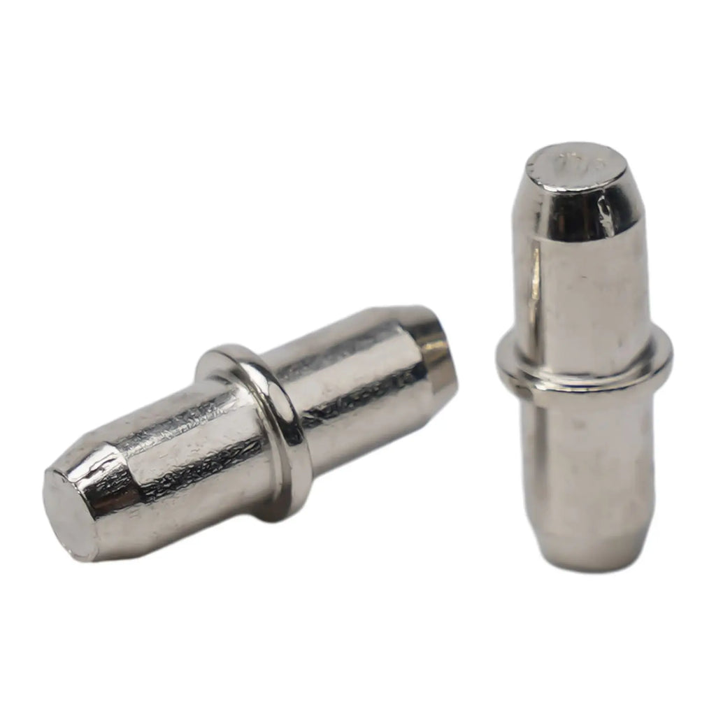 50-Pack Nickel-Plated 5mm Shelf Support Pegs for Cabinets