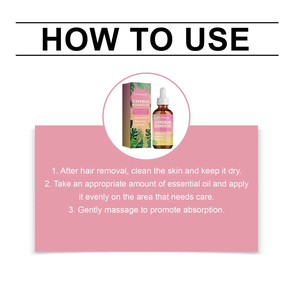 OceAura Cyperus Oil Hair Removal Essence | Smooth Skin Cream