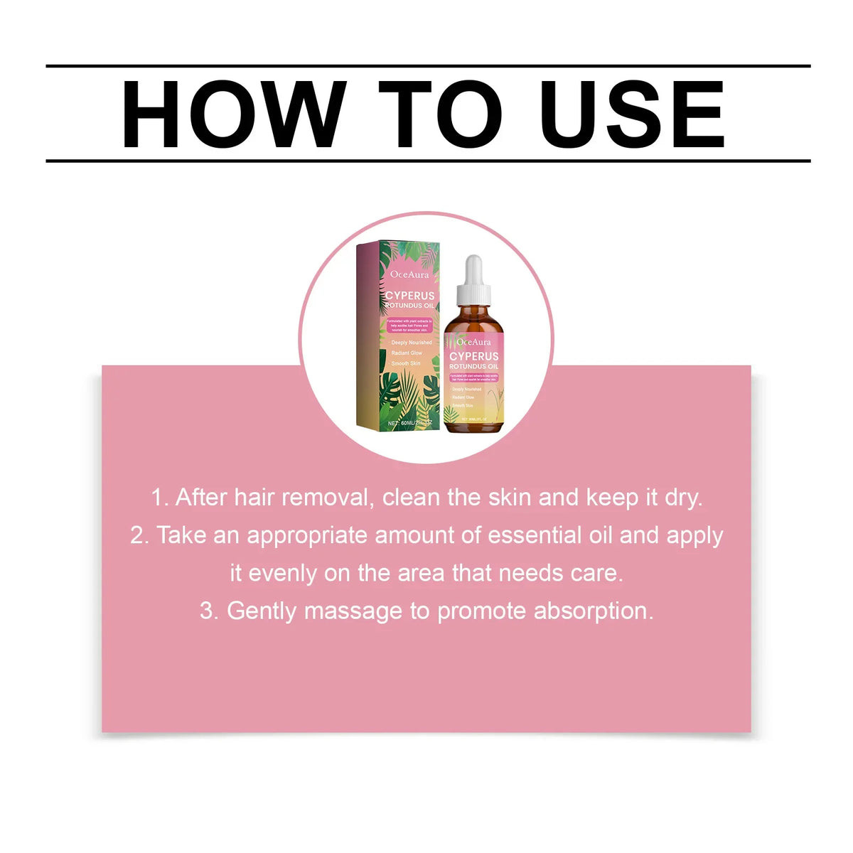 OceAura Cyperus Oil Hair Removal Essence | Smooth Skin Cream