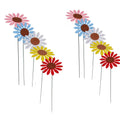 10pcs Colorful Metal Flower Garden Stakes | Decorative Ground Plugs