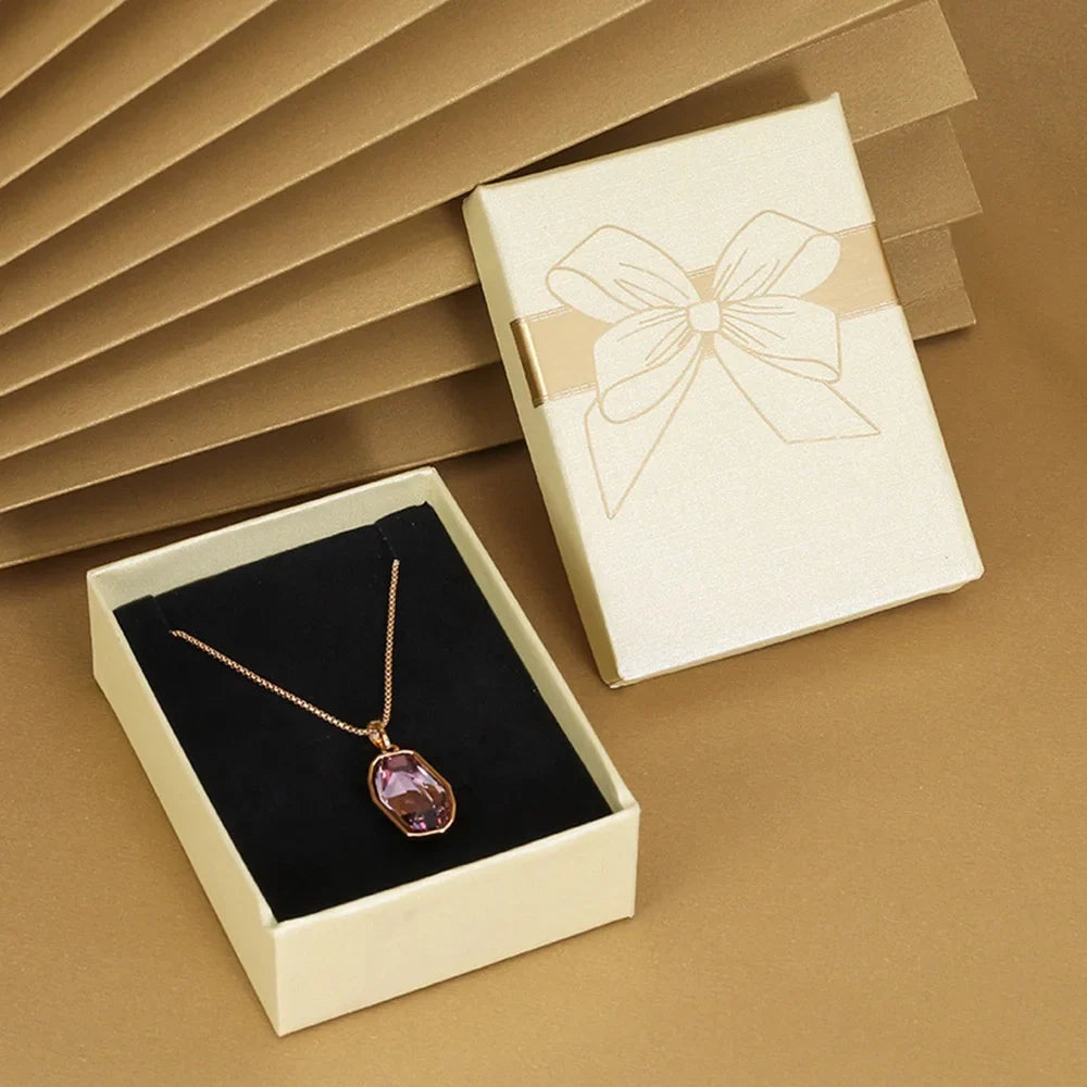 Fashion Bowknot Jewelry Box Multi Colors Ring Earrings Pendant