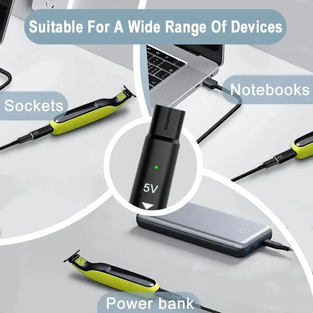 USB-C Adapter for Philips OneBlade Shaver | 5V Charger