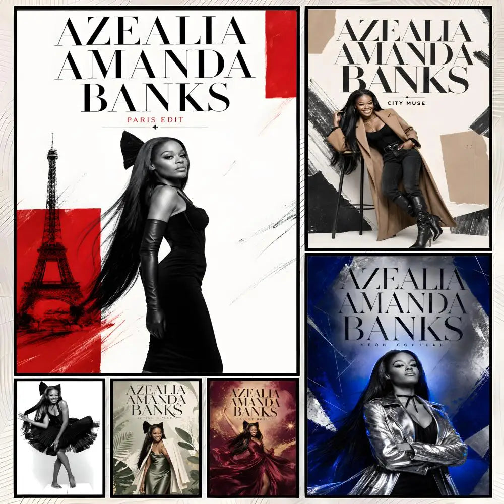 Azealia Banks HD PVC Wall Poster – Self-Stick Waterproof Art