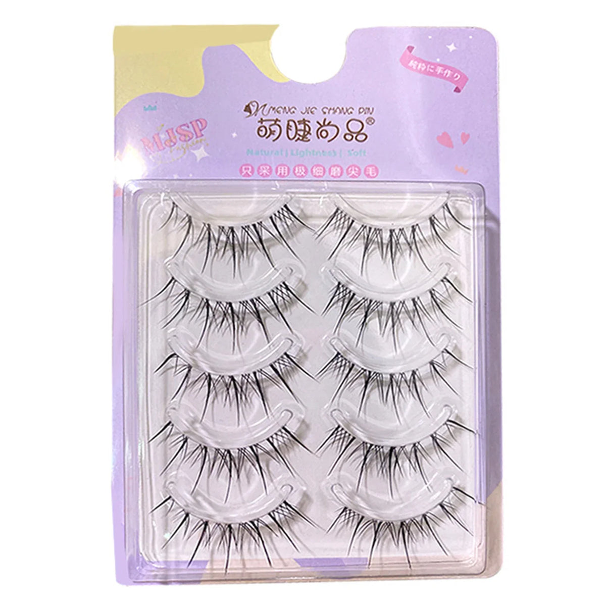 5 Pairs Sunflower Wispy False Eyelashes – Anime Manga Lashes