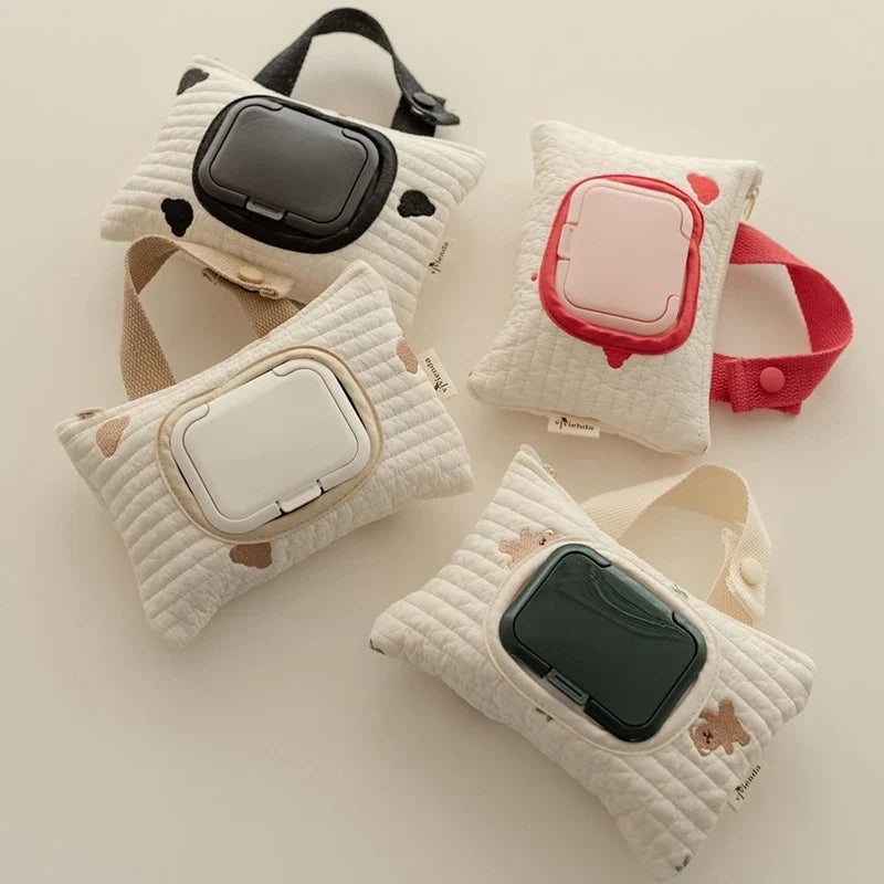 Baby Wet Wipes Case | Hanging Cloth Tissue Pouch Dispenser