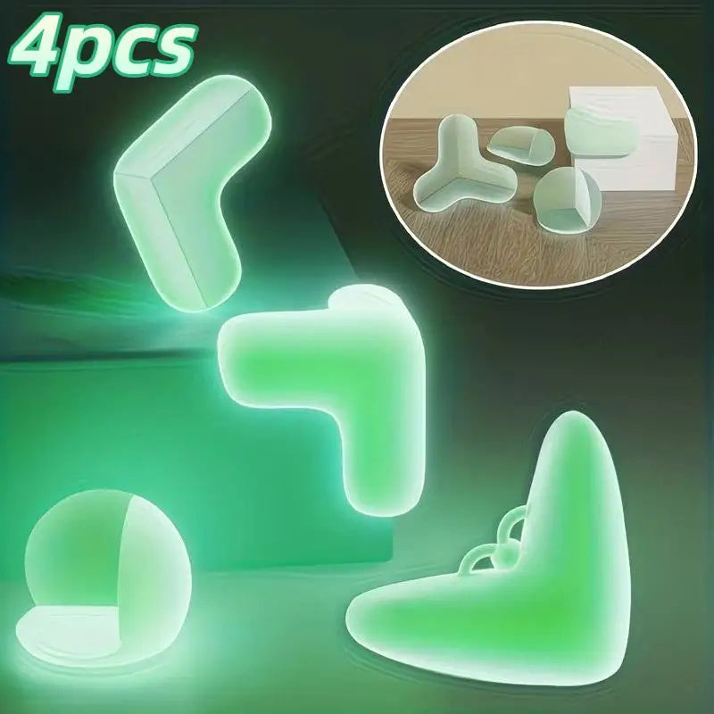 4-Pack Glow-in-the-Dark Corner Protectors | Furniture Edge Guards