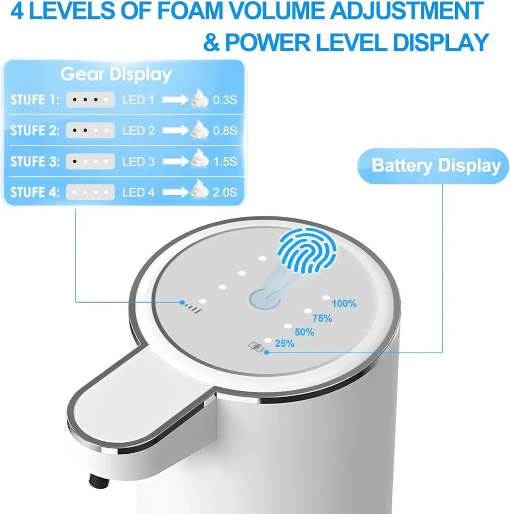 HOMEFISH Touchless Foaming Soap Dispenser 380ml USB Rechargeable