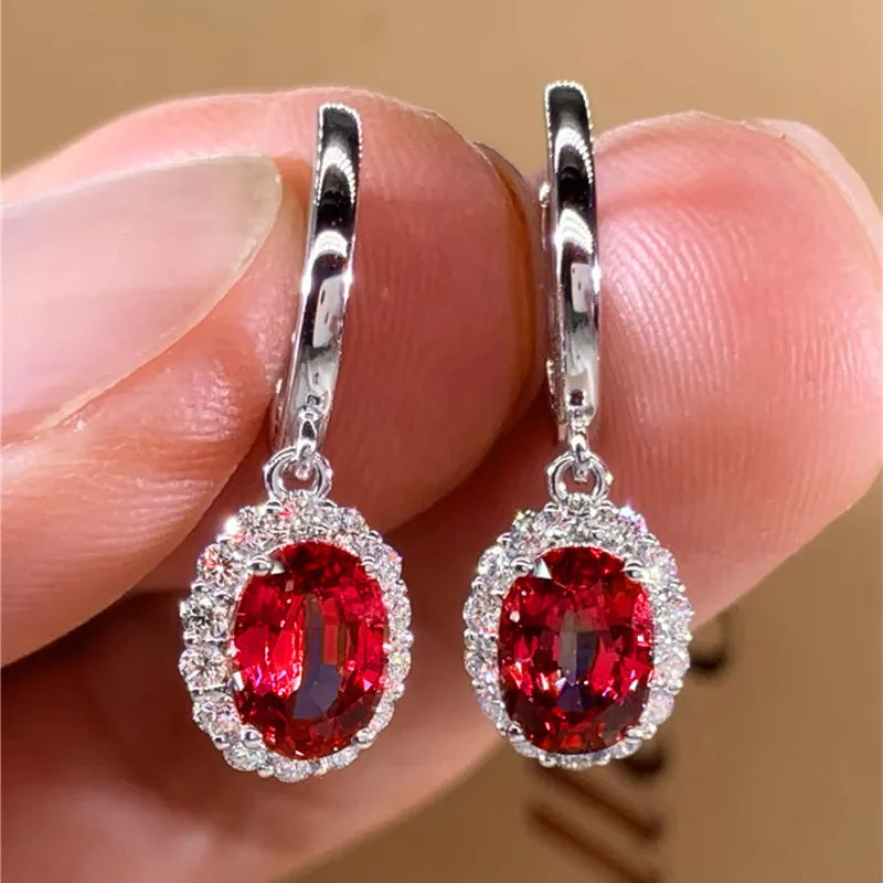 Huitan Cubic Zirconia Drop Earrings – Geometric Fashion Jewelry