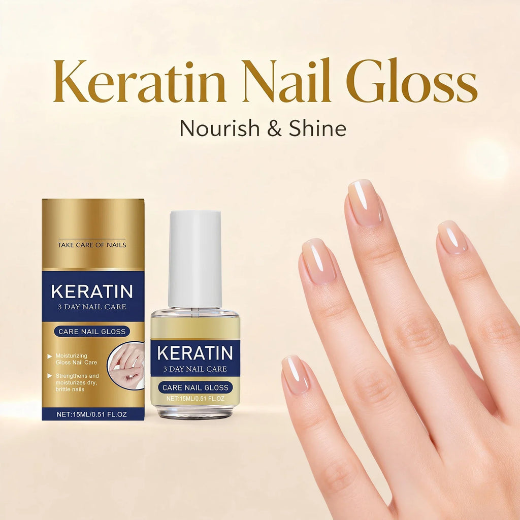 Keratin Nail Gloss 3 Day Care Repair Strengthen Improve Yellowing