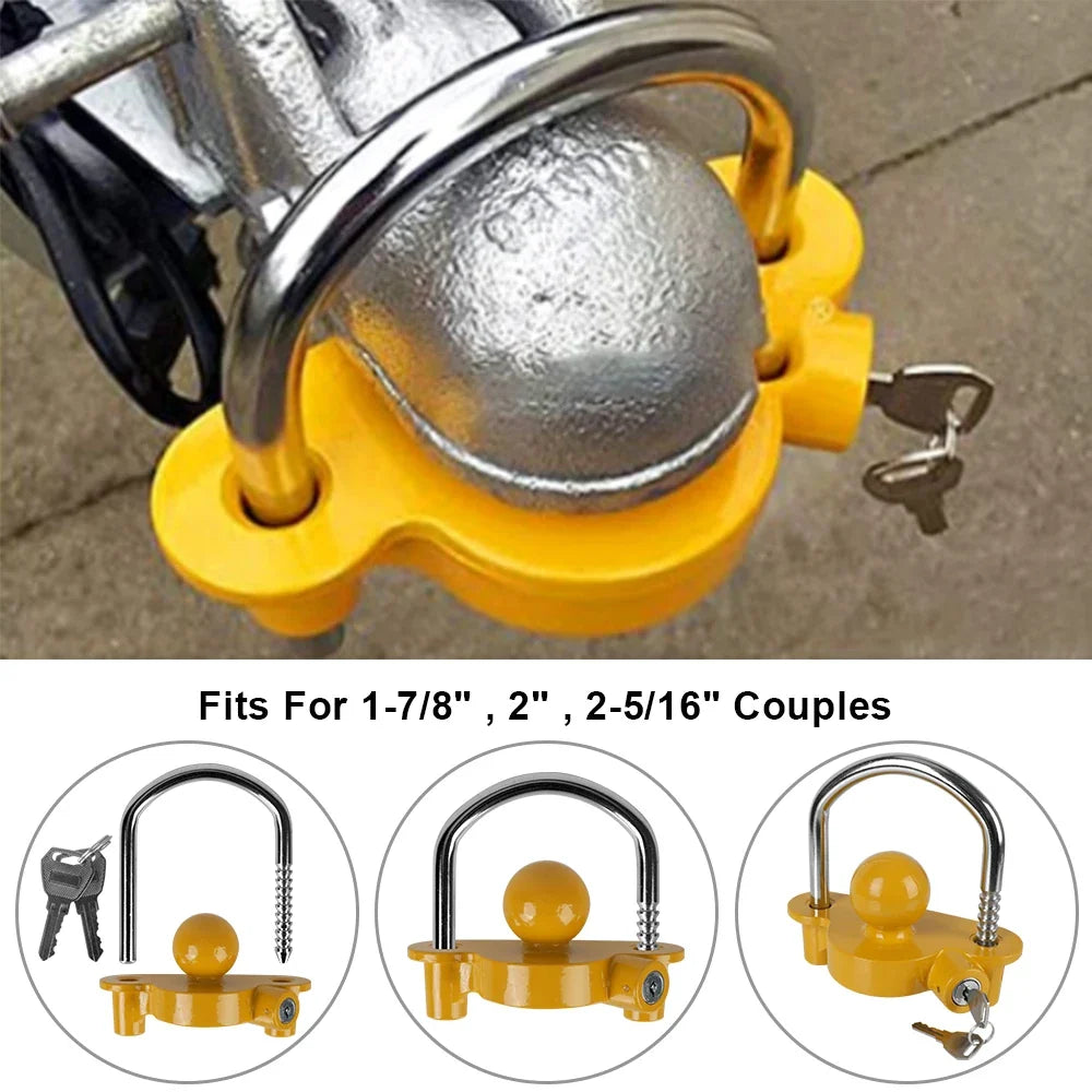 Adjustable Trailer Hitch Lock – Anti-Theft Tow Ball Security