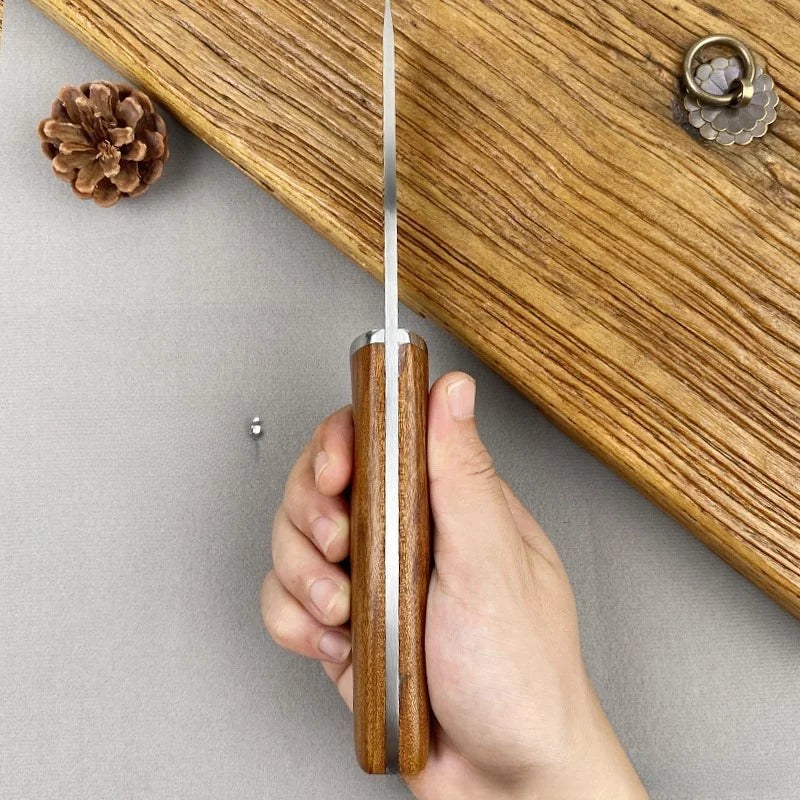 Handmade Forged Boning Knife – Stainless Steel & Rosewood Handle