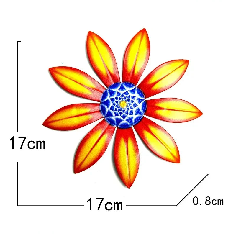 Metal Flower Wall Art Sculpture – Indoor & Outdoor Hanging Decor