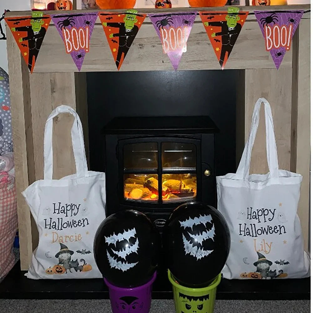 Custom Halloween Trick or Treat Bag for Kids | Personalized Tote