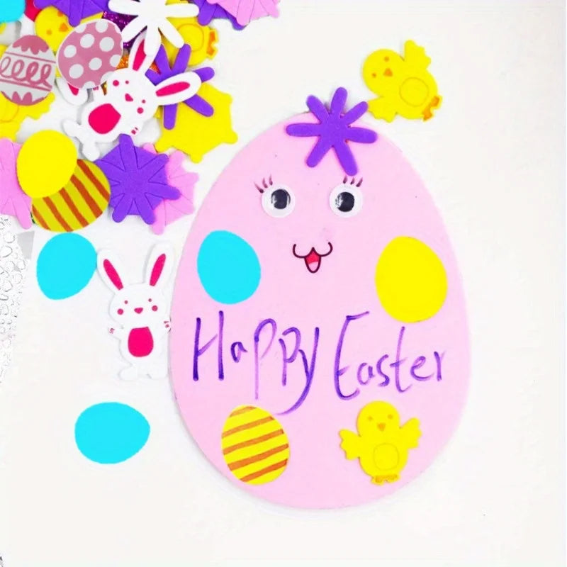 334-Pc Easter Foam Stickers Kit – Bunny, Egg & Glitter Crafts