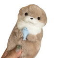 Cute Otter Plush Keychain – Kawaii Bag Charm Pendant Gift