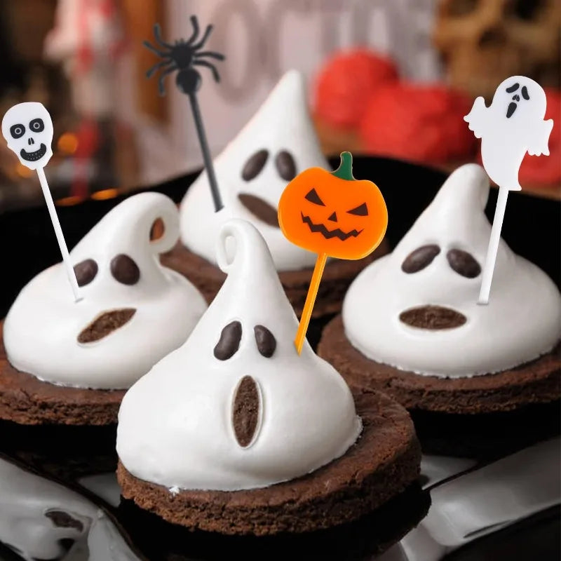 Cartoon Children Cake Dessert Pick Toothpick Lunch Halloween Fruit