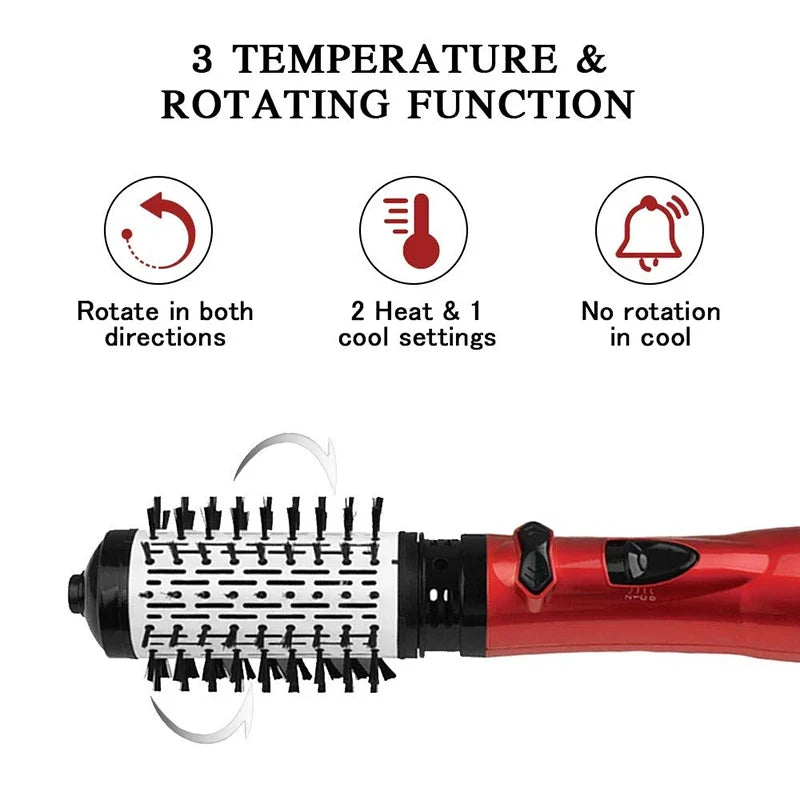 2-in-1 Hot Air Comb Hair Curler & Straightener Brush