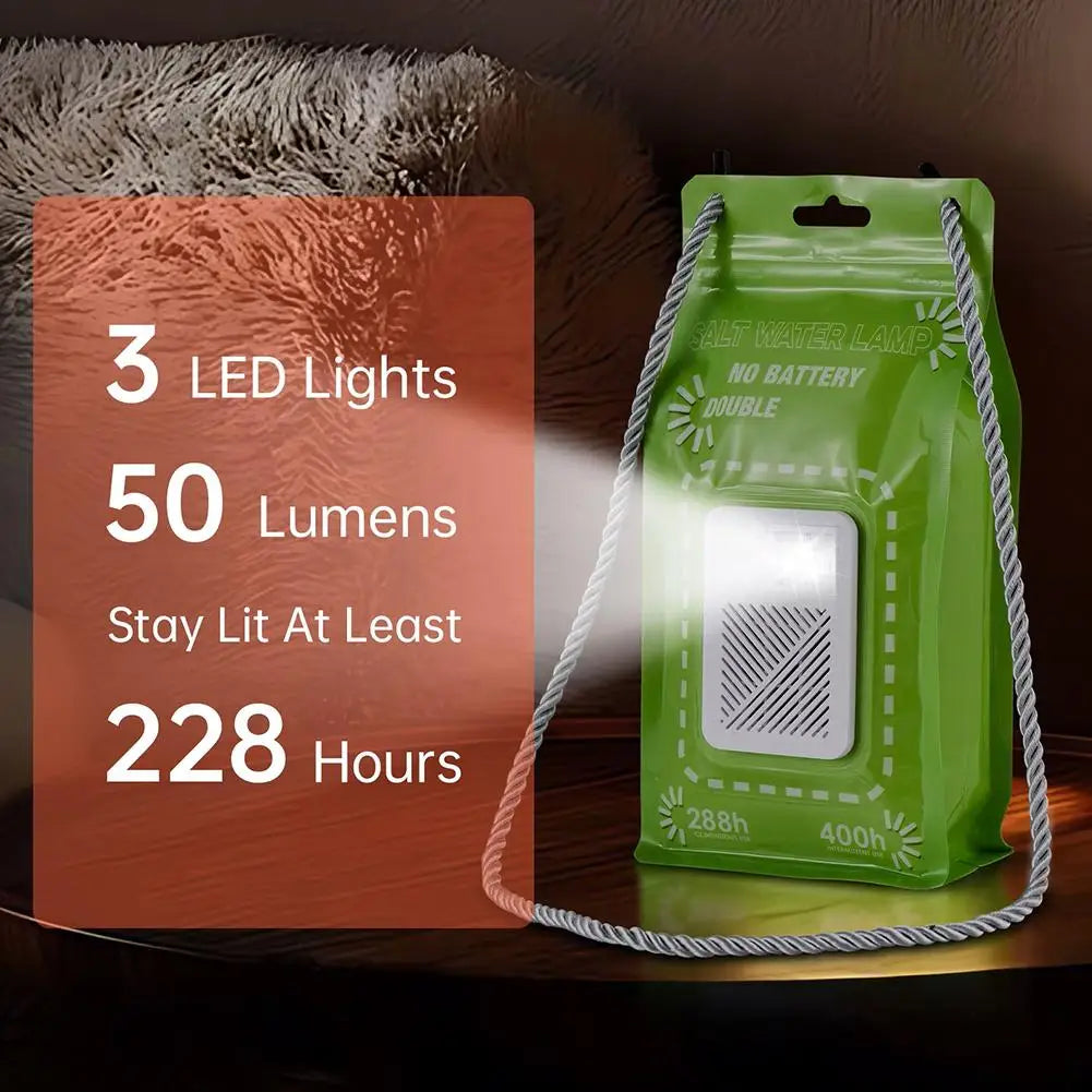 Portable Salt Water Powered LED Lantern Eco-friendly Emergency