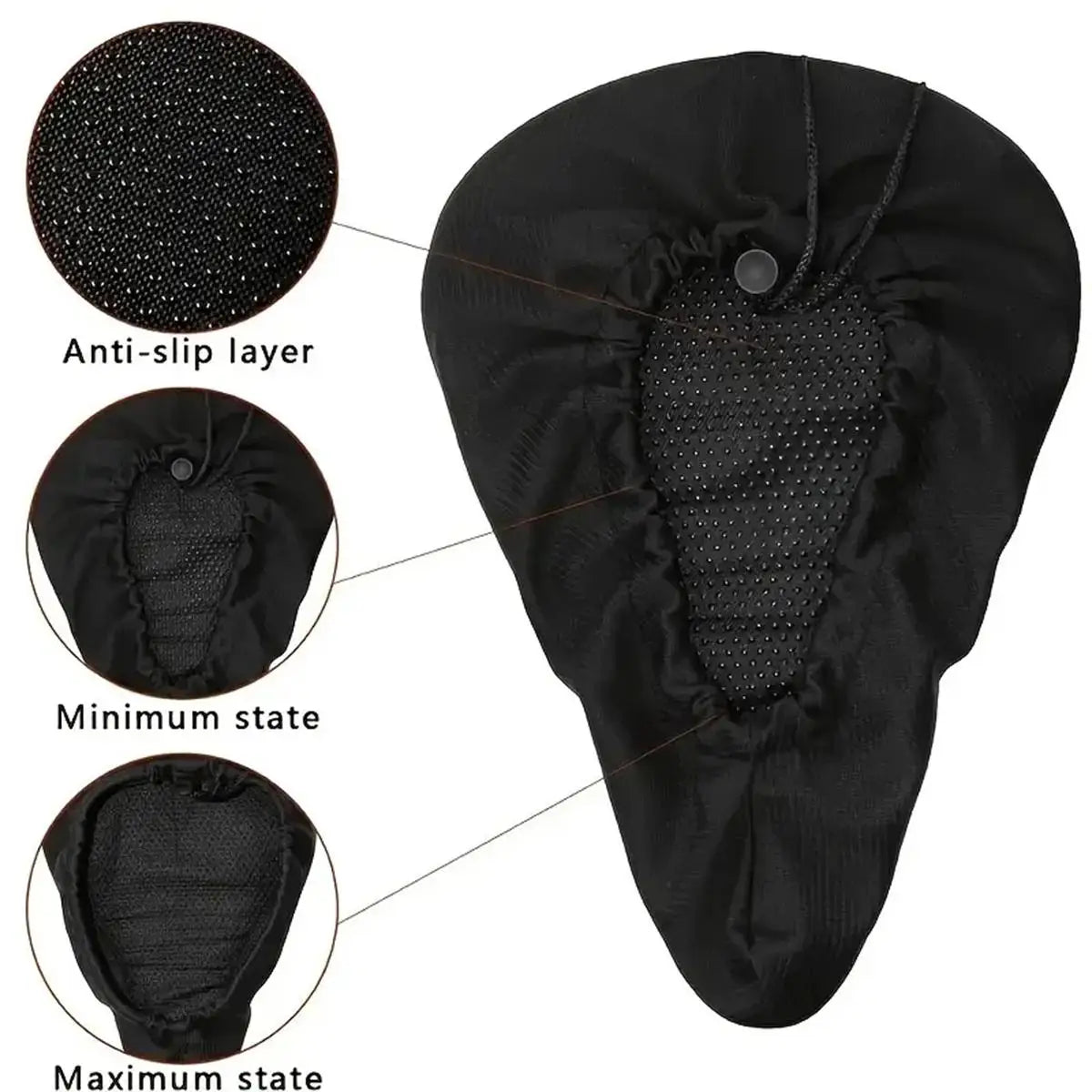 Gel Padded Bike Seat Cushion Soft Pad Bicycle Saddle Cover Men Women