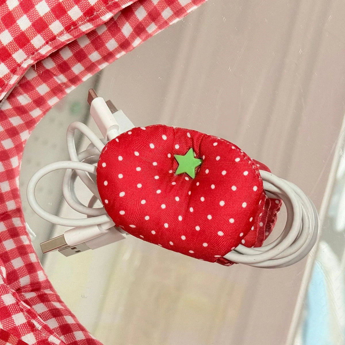 Harajuku Korean Earphone Decoration Accessories Handmade Fabric Cute