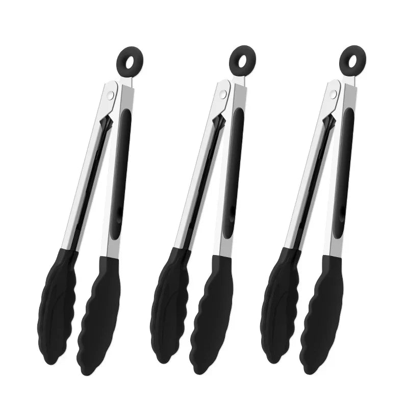 7-Inch Stainless Steel Food Tongs – BBQ Grilling & Kitchen