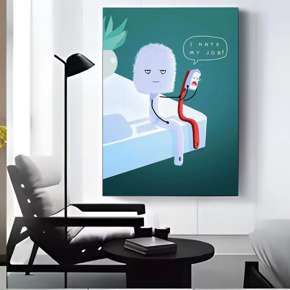 Funny Food Canvas Wall Art – HD Print Poster | Home Decor