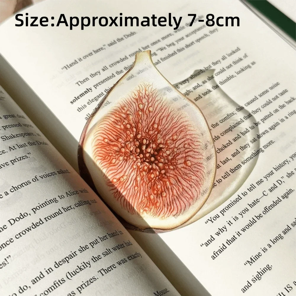 Fruit-Shaped Transparent Acrylic Bookmarks | Cute Reading Gift