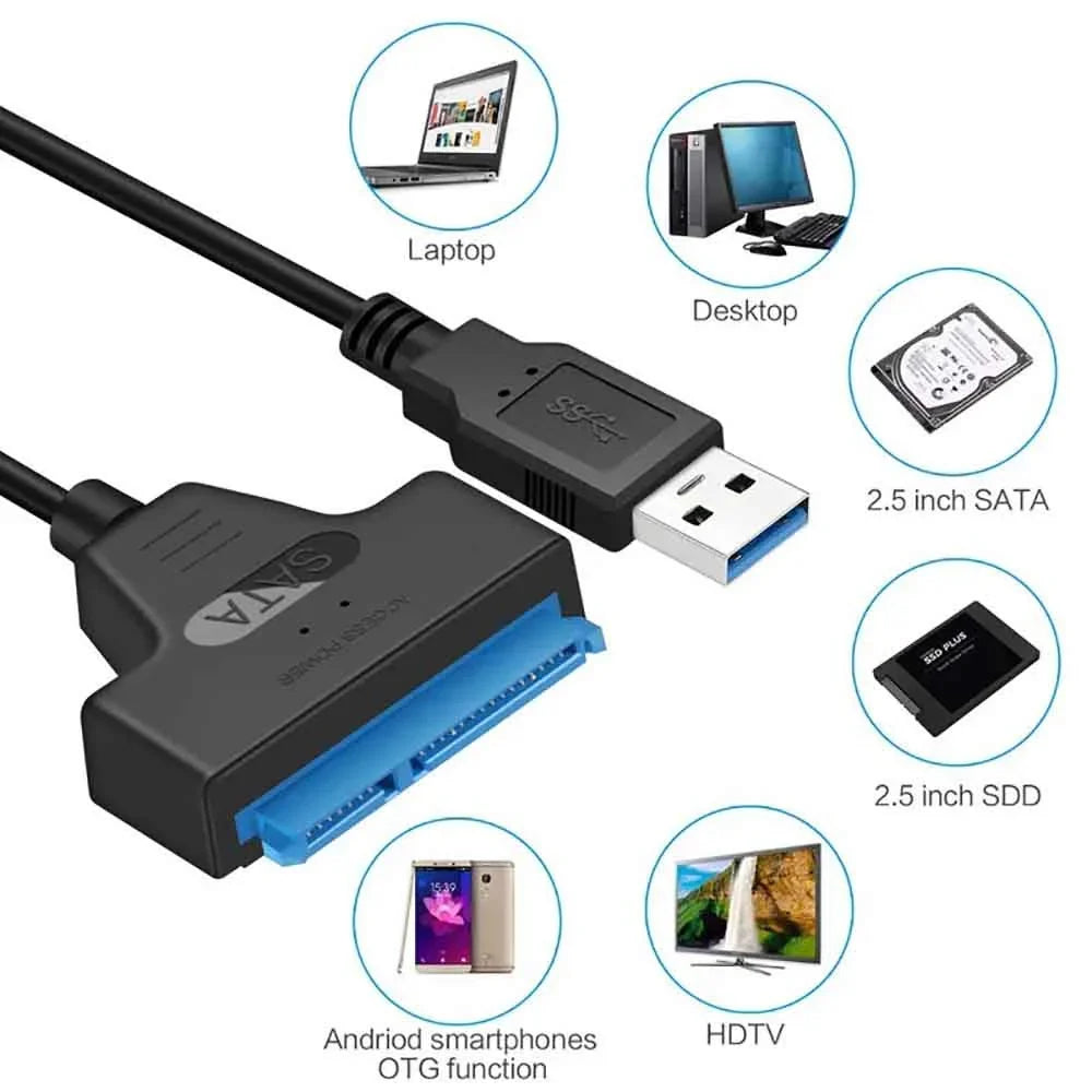 USB 3.0 to SATA III Adapter Cable | 2.5" HDD & SSD 6Gbps