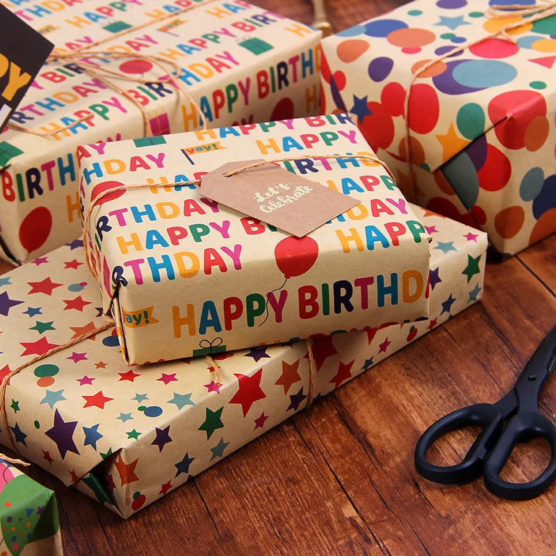 50x70cm Colorful Balloon Birthday Wrapping Paper Valentine's Day