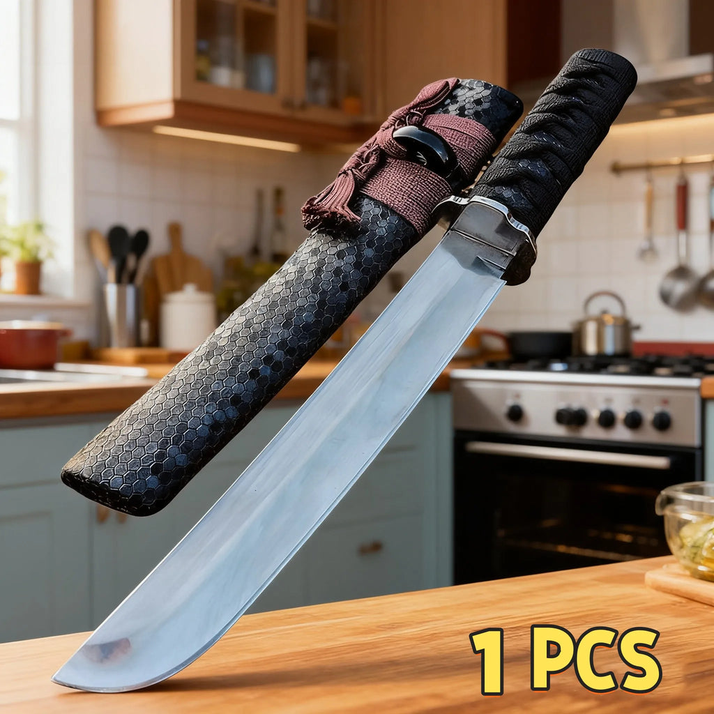 High-Carbon Steel Butcher Knife Set | Wood Handle Meat Cutter