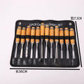 12-Piece Wood Carving Chisel Set – Lathe Gouges & Hand Tools