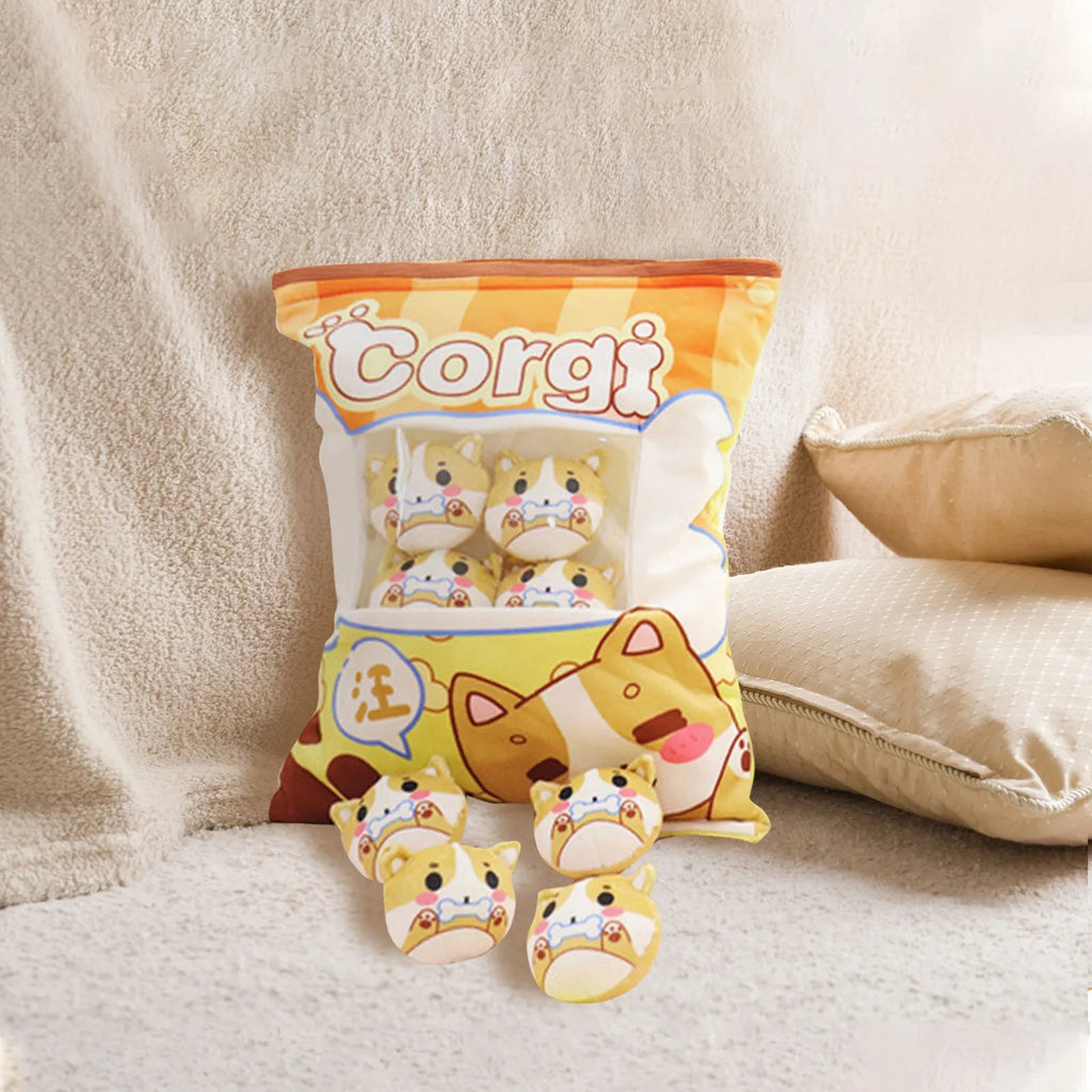 Corgi Plush Pillow Doll Bag – Cute Novelty Gift Toy