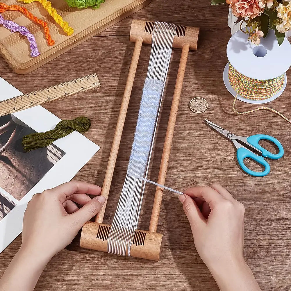 Rectangular Wooden Weaving Bobbin | Hand Loom Thread Winding Tool