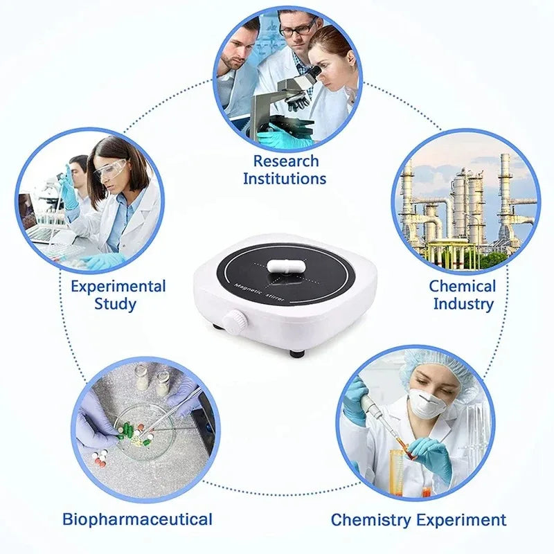 NOCCLILI Mini Magnetic Stirrer Lab Mixer 600–4000 RPM with Stir Bar