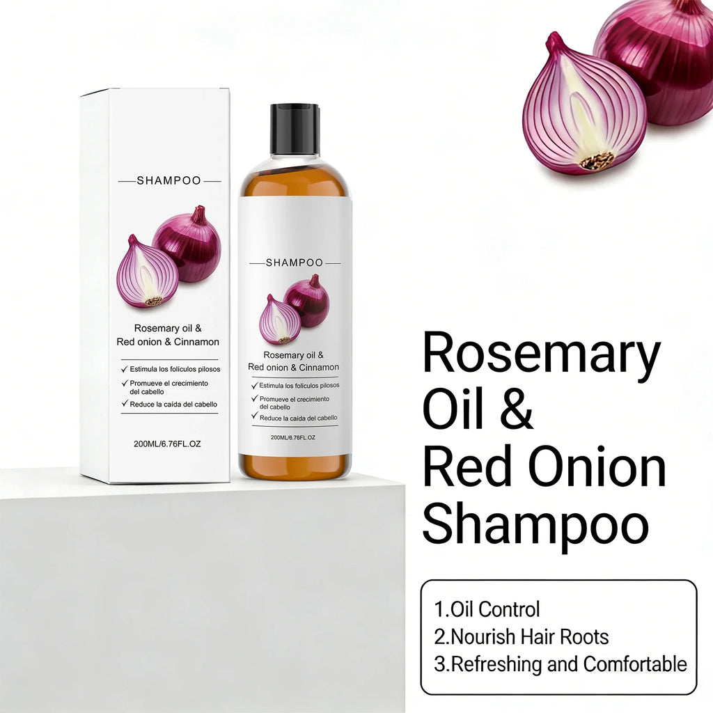 Rosemary Oil Red Onion Shampoo Anti Hair Loss Care Gentle Cleansing