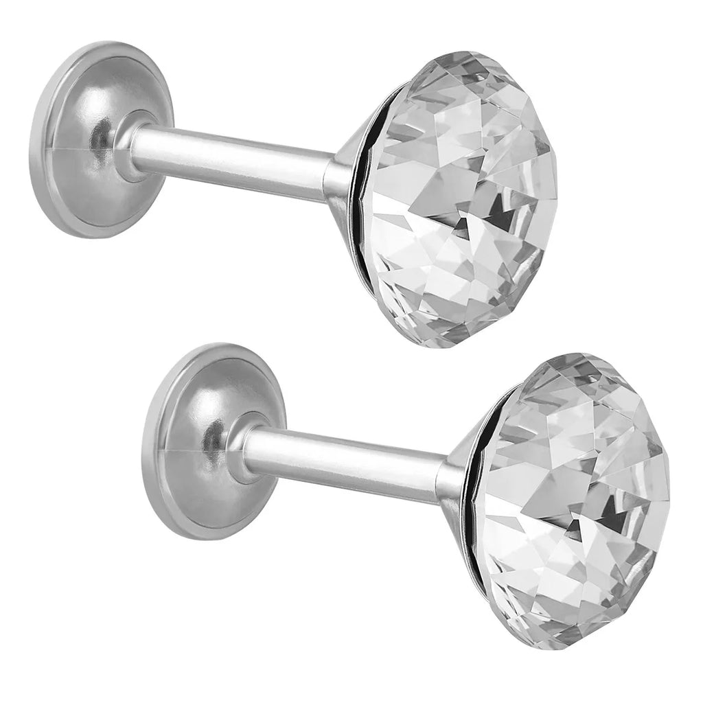Silver Zinc Alloy Diamond Curtain Tiebacks Elegant Shiny Big Faux
